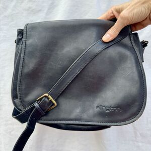 Vintage Ellington Portland Leather Crossbody Messenger Bag - Buttery But Damaged